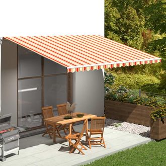vidaXL Tela De Repuesto Para Toldo Amarillo Y Naranja 5x3,5 M Vidaxl