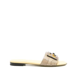 Fendi Baguette Slides - female - Fendi - Sliders - Multicolor - 5 1/2 UK - Shoes