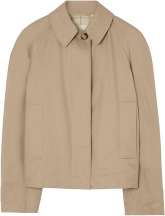 Burberry Beige Solid Shirt Collar Blazer