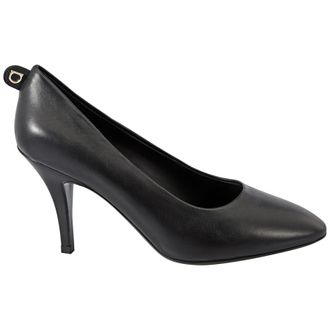 Ferragamo Salvatore Ferragamo Ladies Black Leather Gancini Pumps, Brand Size 7 D