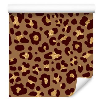 OEM Carta Da Parati In Velluto Rosso Effetto Pelle, Arancione E Bordeaux, 50x1000 Cm
