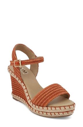 Mia Milazzo Platform Wedge in Rust Raffia at Nordstrom, Size 8.5