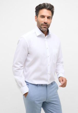 Eterna Langarmhemd ETERNA COMFORT FIT, Herren, Gr. 44, Extra verl&auml;ngerter Arm, weiss (wei&szlig;), Popeline, 100% cotton, normal, Manschette, Hemden Langarmhemd, N