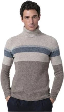 Gran Sasso Gebreide kleding - Heren - Coltruien - Grijs - XL - Wol - Truien & Vesten