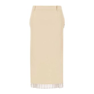 The Attico Midi Skirts, female, Beige, Size: M Midi Skirt