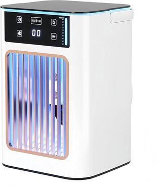 No Brand Aire Acondicionado Evaporativo, Mini 3 En 1 Port&aacute;til, Silencioso, Dep&oacute;sito De Agua, Recargable Por Usb, 900 Ml, Para Oficina, Patio Y Camping