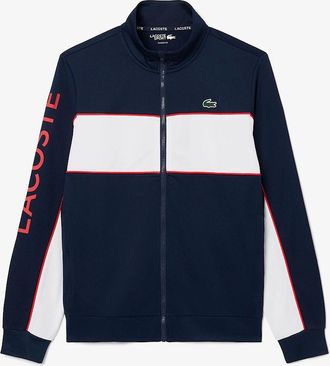 Lacoste Mens Print Branding Zipped Tennis Sweatshirt - Multi - Size: 42/Regular