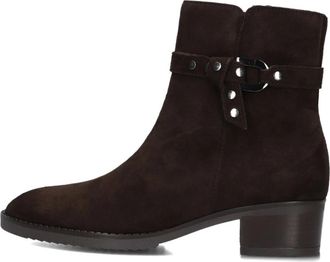 Gabor Bruine Su&egrave;de Enkellaarsjes Stijlvol Model - Dames - Laarzen met Hak - Bruin - 42 1/2 EU - Su&egrave;de - Schoenen
