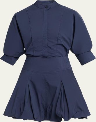 SIMKHAI Effie Cotton Bubble Mini Dress