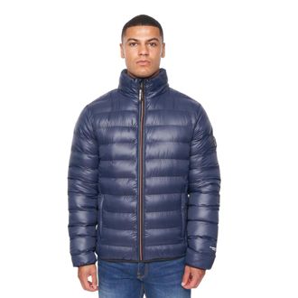 Duck and Cover Mens Shemmy 2 Layer Quilted Jacket (Navy) - Size Medium