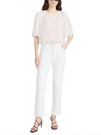 Frame Denim Le Sleek Straight Leg Jeans In White