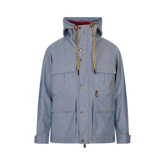 Moncler Ajaccio - male - Moncler - Denim Jackets - Blue - L - Jackets