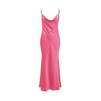 Actualee Kettingjurk - Dames - Maxi kleedjes - Roze - M - Kleedjes