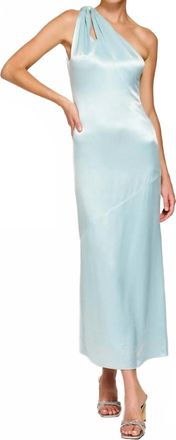 Line & Dot Daniella Satin Dress Dress In Mint