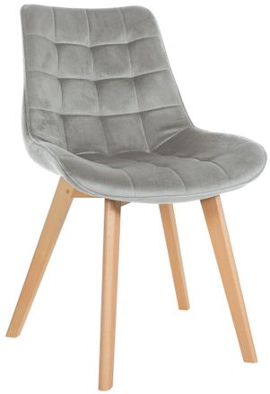 Clp Silla De Comedor Brook En Terciopelo Gris