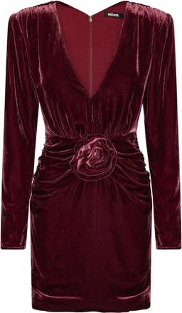 Rotate ROTATE Birger Christensen - Vestido Corto de Seda y Terciopelo - Dresses - Mujer - Rojo - S