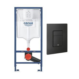 GROHE Cisterna Empotrada Mural Grohe Rapid Sl Con Placa De Descarga, Mismo Color Negro Mate
