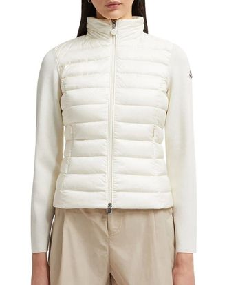 Moncler Padded Wool-Blend Cardigan