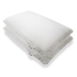 Talamo Italia Dmora - Coj&iacute;n Daccardo, Almohada Con jab&oacute;n Removible En Memory Foam, 100% Made In Italy, Hipoalerg&eacute;nica Y Transpirable, 71x41h11 Cm, Juego De 2