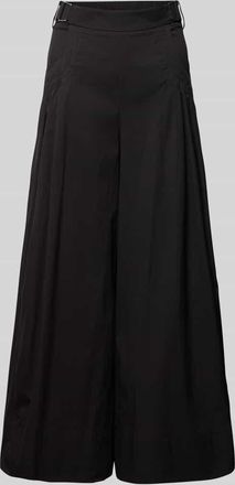 M.A.C Wide Leg Stoffhose mit verkürztem Schnitt Modell Leonie in Black, Größe 36