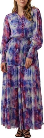 Janice Lila Maxi Jurk Walter Print - Dames - Maxi kleedjes - Veelkleurig - S - Denim - Kleedjes