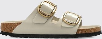 Birkenstock Sandali piatti Arizona Big Buckle in pelle liscia con doppia fibbia