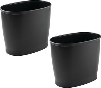 iDesign Oval 2.1 Gallon / 8 Liter Plastic Trash Can, 2-Pack, Black, Made in USA in Matte Black at Nordstrom