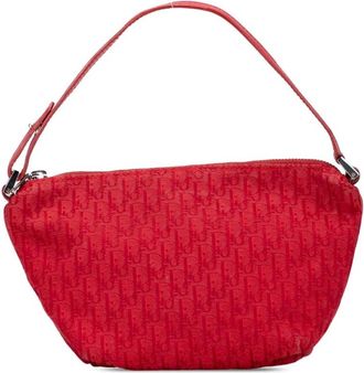 Dior Pre-owned Handbags, female, Red, Size: ONE SIZE Pre-owned Textile Shoulder Bag