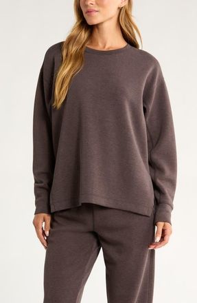 Zella Soft Luxe Tunic in Brown Mole Heather at Nordstrom, Size X-Small