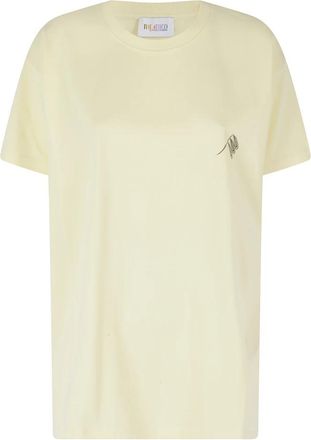 The Attico Oversized T-Shirt - Dames - T-shirts - Geel - S - Katoen - Tops