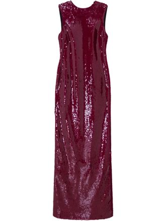 16Arlington Simm sequinned gown - women - Polyester/Polyester - 10 - Red