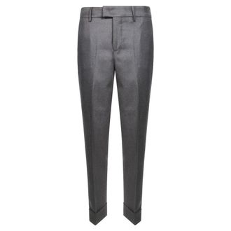 Berwich Alice Lange Broek - Dames - Slim Fit Broeken - Grijs - XS - Leer - Broeken