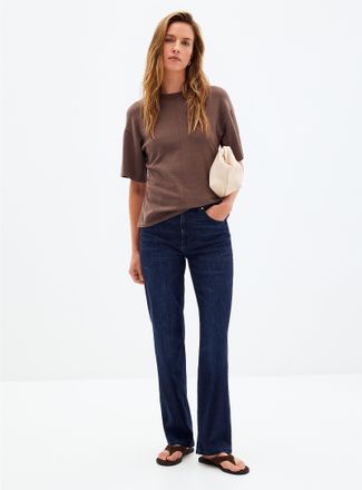 DL1961 Womens Patti dark-indigo jean Fit: Straight leg, high rise