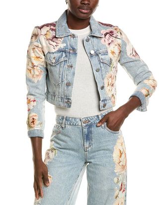 Alice & Olivia Alice + Olivia Chloe Boxy Cropped Jacket