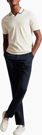 Ted Baker Mens Ted Baker Mens Chino RYCE Slim Fit Textured Chino - Navy - Size: W40