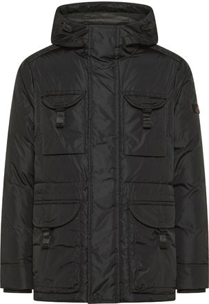 Peuterey Black Aiptek Nbe Recycled Nylon Taffeta Field Jacket