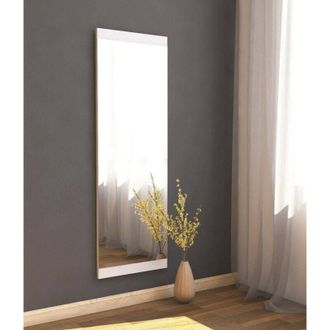 Dmora Specchio Acamar, Specchiera, Articolo darredo a muro, Decorazione con specchio, 40x2h120 cm, Bianco, con imballo rinforzato, con imballo rinforzato