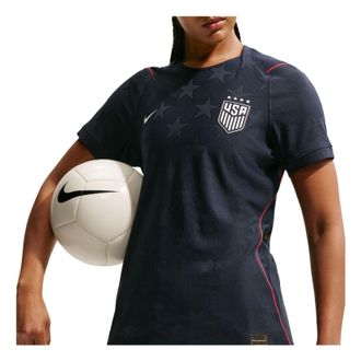Nike (WMNS) Nike USWNT 2026 Match Away Aero-FIT Authentic Jersey Dark Obsidian University Red Pure Platinum IB5264-476