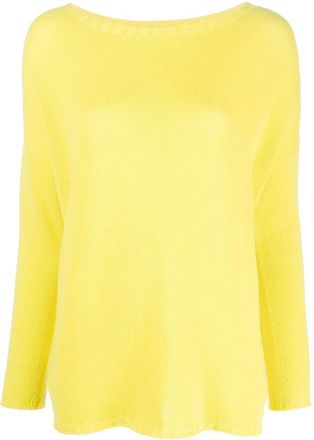 Fabiana Filippi boat-neck cashmere jumper - women - Cashmere - 40 - Yellow