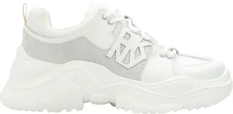 DKNY Dames Odella Leren Chunky Platform Sneakers (Wit)