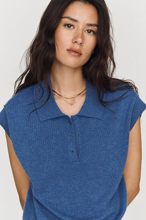 Pilcro Jensen 100% Cashmere Muscle Sweater Tank Top