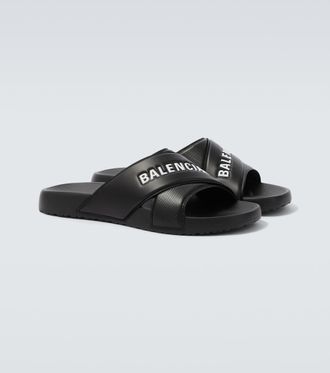 Balenciaga Sandalias Sporty Pool con logo