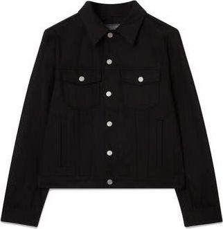 Blk Dnm Denim Trucker Jacket in Black Black at Nordstrom Rack, Size 38 Us / 48 Eu