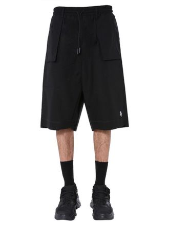 Marcelo Burlon Relaxed Black Bermuda Shorts