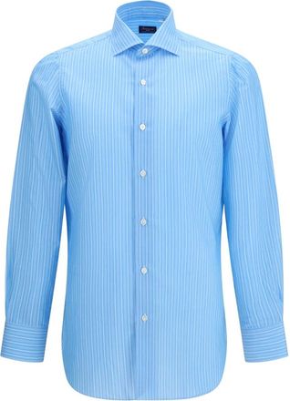 Finamore Camicia Regular 170 A Due a Righe - - Shirts - Uomo - Blu - S