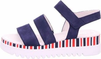 Gabor Veloursleder Sandalen - Dames - Schoenen - Blauw - Maat: 40 EU Velours