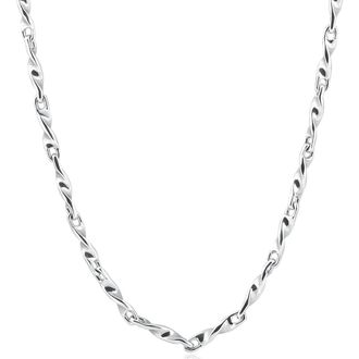 Pompeii3 Mens Twisted Link Chain 14k Gold (37gram) or Platinum (69gram) 3.5mm Necklace 22