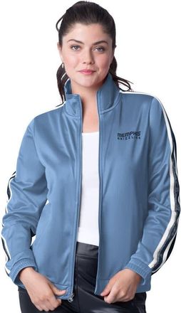 G-III 4Her by Carl Banks Womens G-III 4Her by Carl Banks Light Blue/Navy Memphis Grizzlies Rebel Sequin Bling Full-Zip Track Jacket at Nordstrom, Size Medium