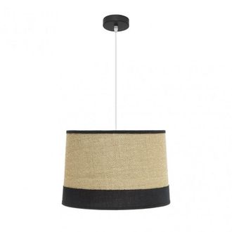 Fabrilamp Colgante De Techo Modelo Tietar De Saco Y Detalle Negro - Fabrilamp