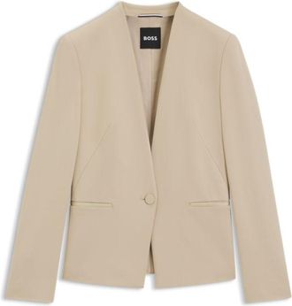 BOSS Regular-fit blazer in stretch jersey